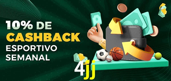 10% de bônus de cashback na 4jj